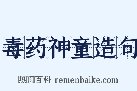 毒药神童造句是什么意思的图片